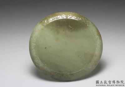 图片[3]-Jade round plate with carved floral patterns, Mughal Empire-China Archive